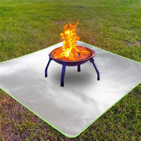 Large Under Grill Mat, Fireproof Grill Pads for Outdoor Charcoal, Flat Top, Smokers, Gas Grills, Deck and Patio Protective Mats, Indoor Fireplace Mat Prevents Ember Damage Wood Floor (165 99 cm) 4. . Fireproof grill mat